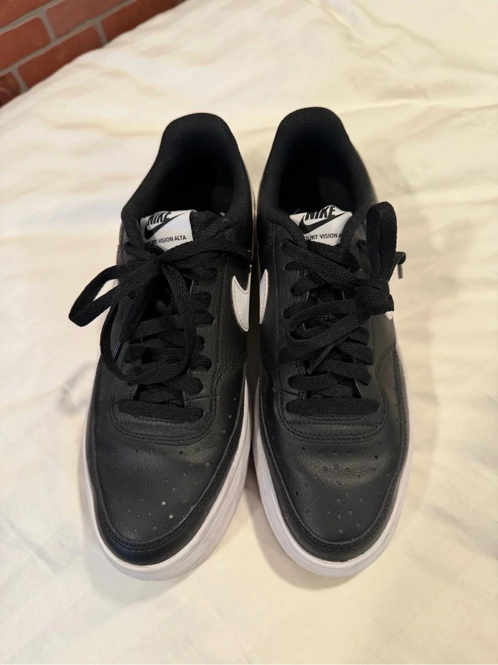 Nike Black and White womens  Platform Sneakers